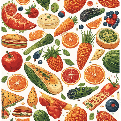 Food Pattern Design Very Cool