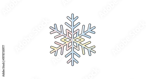 Colorful Snowflake Ice Crystal Winter.