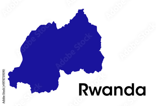 rwanda map in vectors