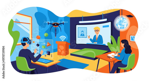 Remote team collaboration with virtual reality headset