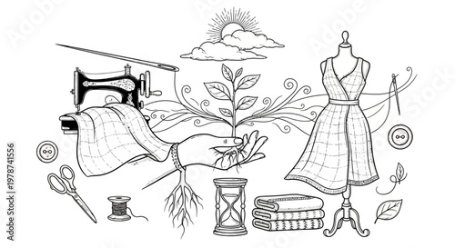 sewing and fashion design elements