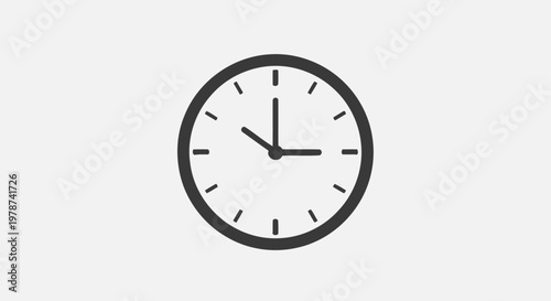 A simple analog clock face illustration.