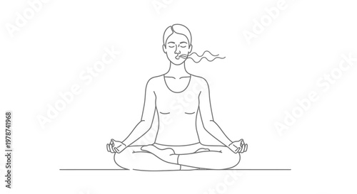 Woman in a meditative yoga pose.