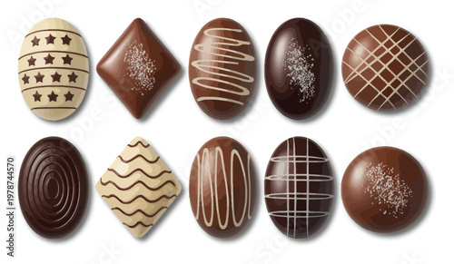 Chocolate Bonbons Vector Illustration