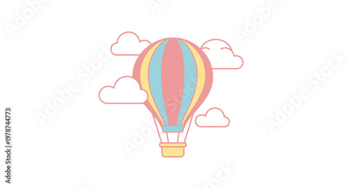 Colorful Hot Air Balloon Ride.