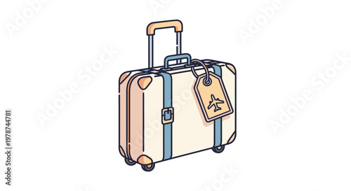 Colorful illustration of a suitcase.