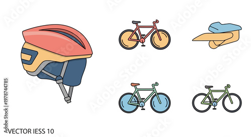 Bicycle helmets and bike accessories.