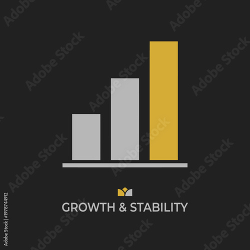 Growth and stability business graph.