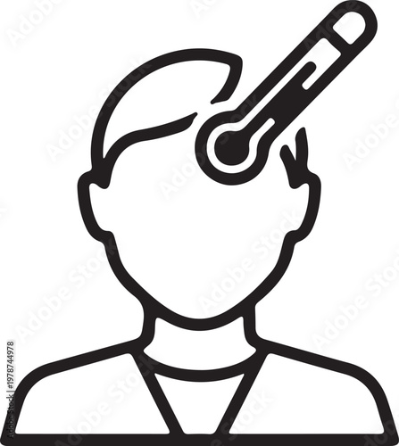 Simple conceptual empty placeholder illustration on clean background