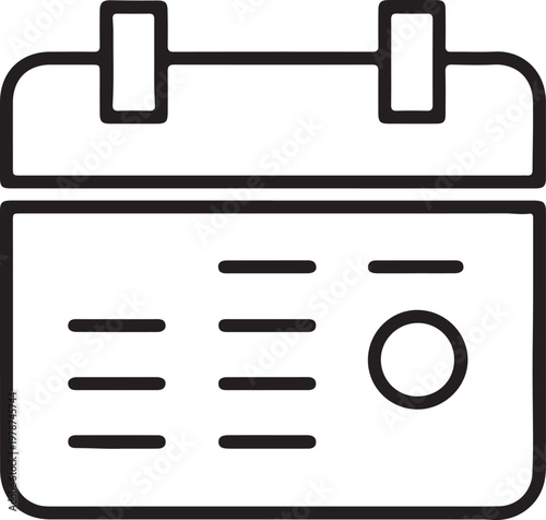 Simple conceptual empty placeholder illustration on clean background