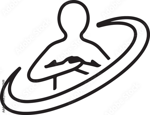 Simple conceptual empty placeholder illustration on clean background