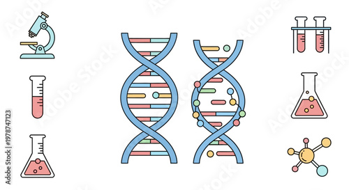 DNA Double Helix Molecular Structure.