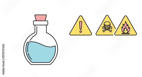 Toxic liquid in a bottle.