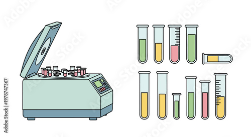 Laboratory Equipment and Test Tubes.