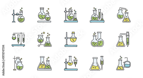 Laboratory equipment for chemistry experiments.