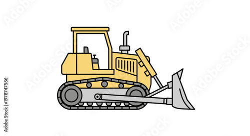 Bulldozer Construction Equipment Heavy Machinery.