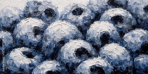 abstract oil painting texture with thick impasto brushstrokes in monochrome tones