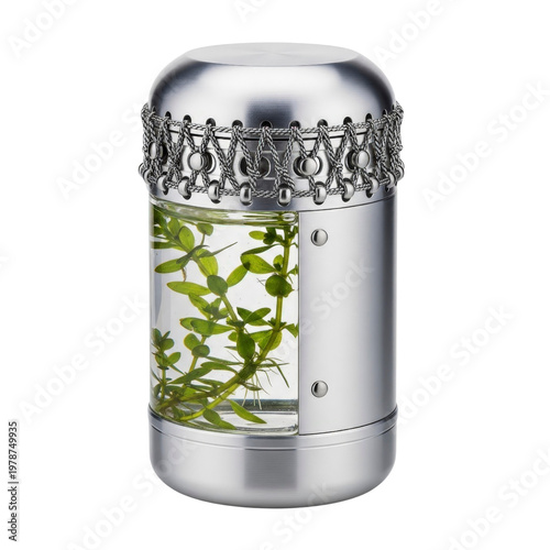 Modern terrarium with aquatic plants