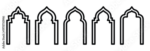 Collection of Islamic Archways and Architectural