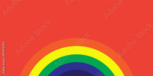 Colorful semicircle rainbow pattern background