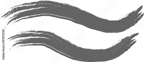 Grunge Brush Stroke Black Ink Paint Texture for Stock, Distressed Brush for Background, Poster, Banner and Creative Graphic Design Vector.