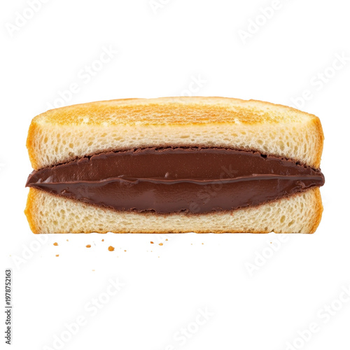 Chocolate spread sandwich on toast