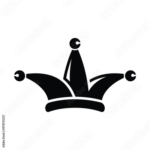 black crown silhouette, royal crest icon