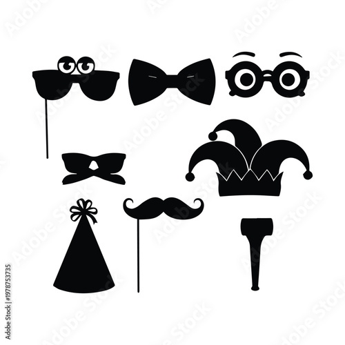 april fools day vector silhouette props