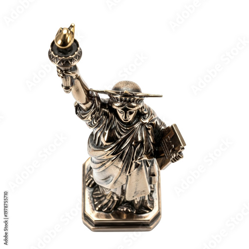 Statue of Liberty replica on transparent background