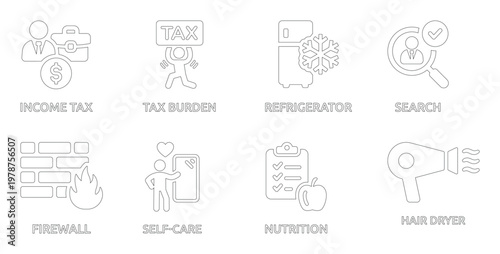 Collection of Outline Representing Various Concepts and