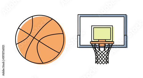Basketball and hoop equipment sports.