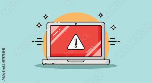 Computer Warning Alert Error Message Notification.