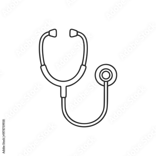 Stethoscope Icon - A Simple Vector Graphic for Medical and Healthcare Professionals