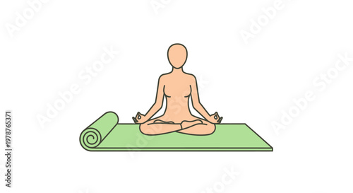 Person Sitting in Yoga Position.