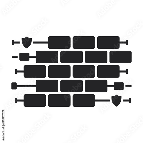 Wall repair icon in flat style isolated on white background construction.