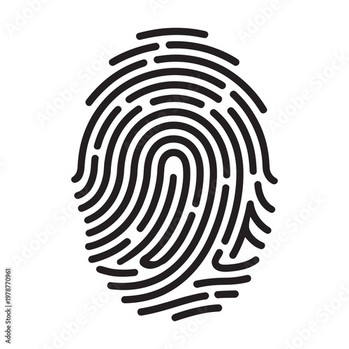 Detailed biometric thumbprint design for digital security interfaces.