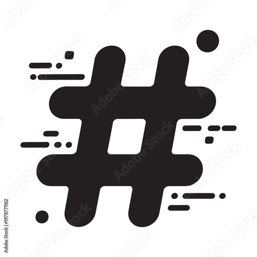 Hashtag fast icon concept creative design vector graphic element symbol sign.