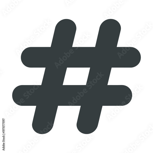 Hashtag icon concept creative design vector graphic element symbol sign.