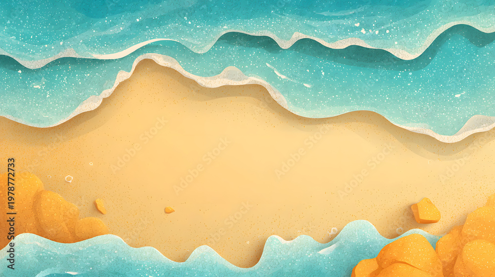 Obraz premium Sunny Beach Frame: Summer Background
