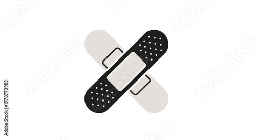 Graphic illustration of a band aid.