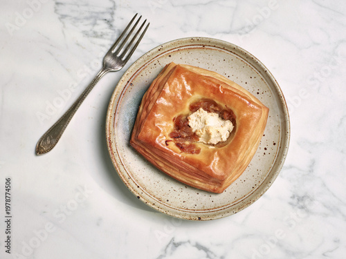 Savory pastry on a plate
