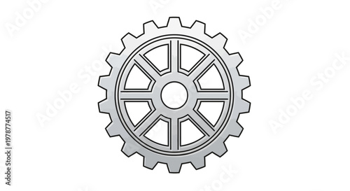A simple illustration of a gear.