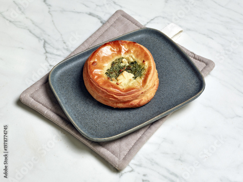 Savory pastry on a plate