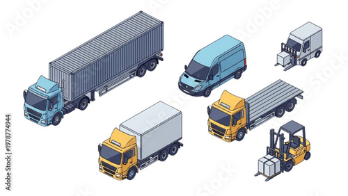 Vehicles Transportation including vector CAD trucks and industrial equipment