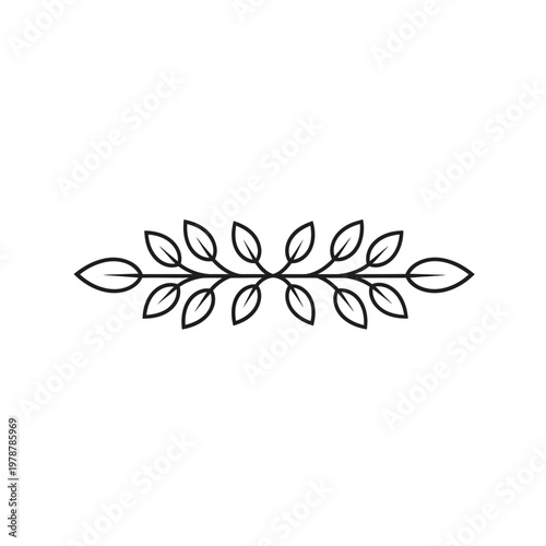 A simple line drawing of leaves.