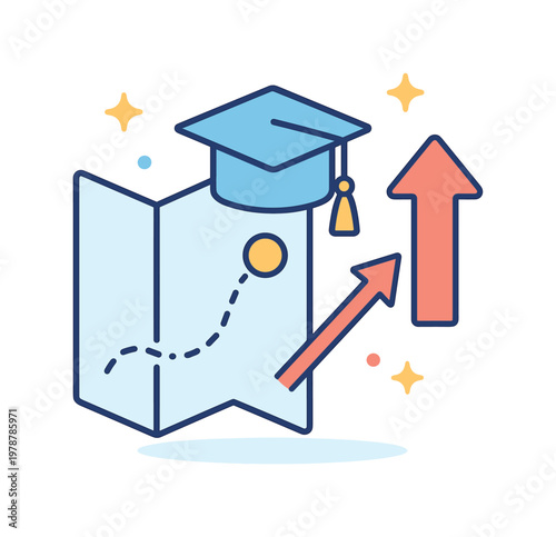 Professional development and upward career movement supported by continuous learning and strategic planning in a competitive environment, a roadmap combined with a