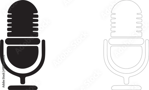 Podcast Microphone vector icon.