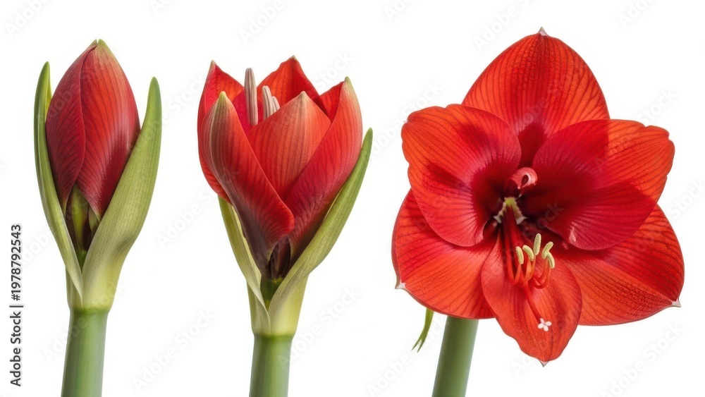 Obraz premium Stages of amaryllis bloom