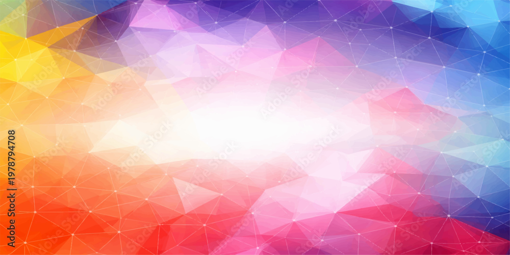 Obraz premium A vibrant abstract background design, with a gradient geometric art that exudes an aura of energy and dynamism.
