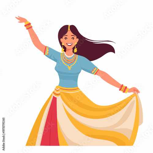 Tanzende Russin in Bewegung